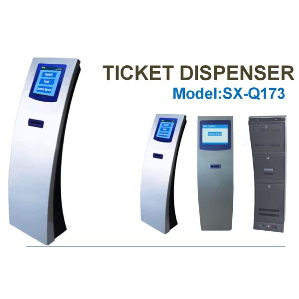 Hospital 17 Inch Scratchproof Queue System Ticket Dispenser Queuing Ticket Machine With Receipt Printer