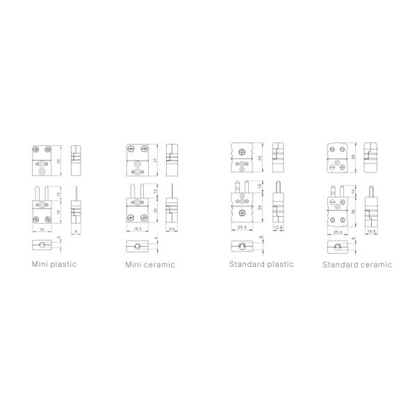 K Type Mini Thermocouple Connector Thermocouple Components for Signal Transfer