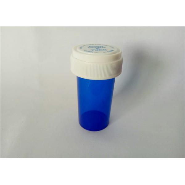 Smooth Child Resistant Reversible Cap Vials , Odorless Medicine Pill Bottles