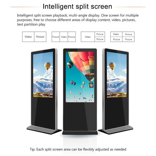 Freestanding Kiosk 32 Inch Vertical Signage Display 3840x2160px