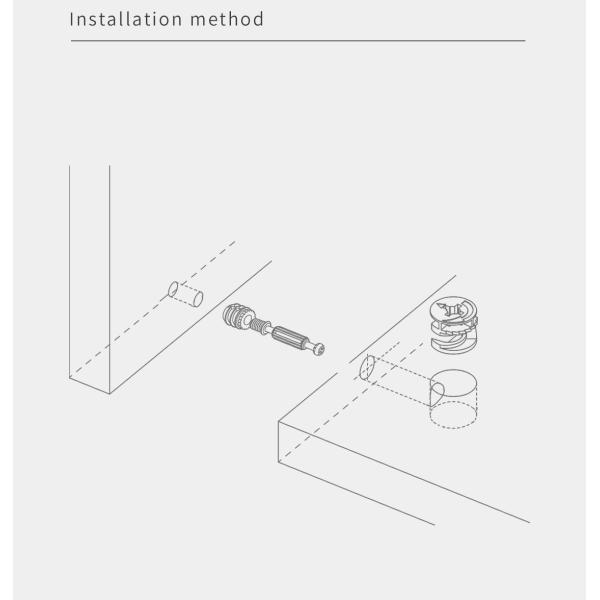 Jh-2170 Oem Customizable Furniture Panel Connector | Cold-Drawn Carbon Steel, 32mm Length, Blue Zinc Plated
