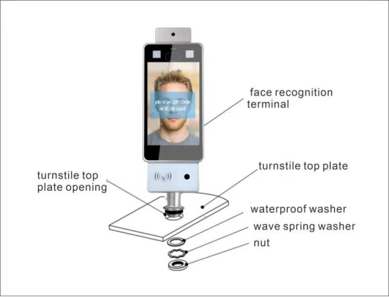 8 Inch Face Scan Body Temperature Detector , Facial Recognition Temperature Scanner
