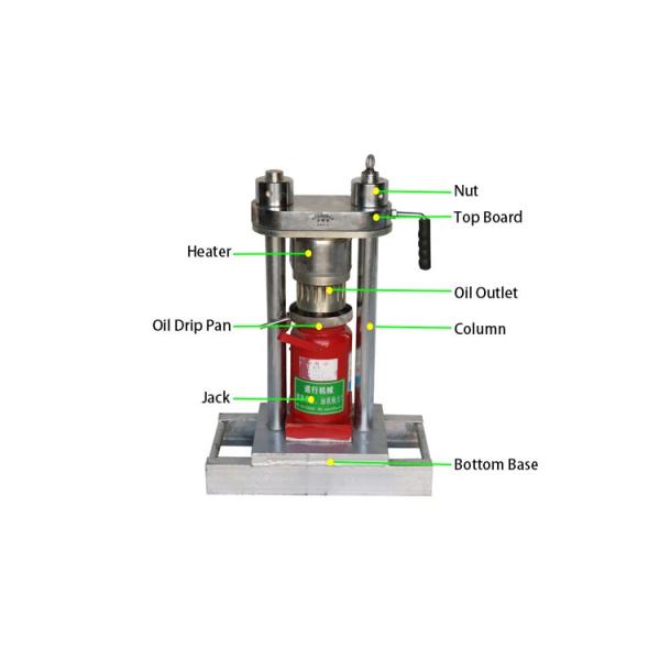 70Kg 2Kg/H Hydraulic Oil Press Machine Extraction Neem Manual 500g/Batch