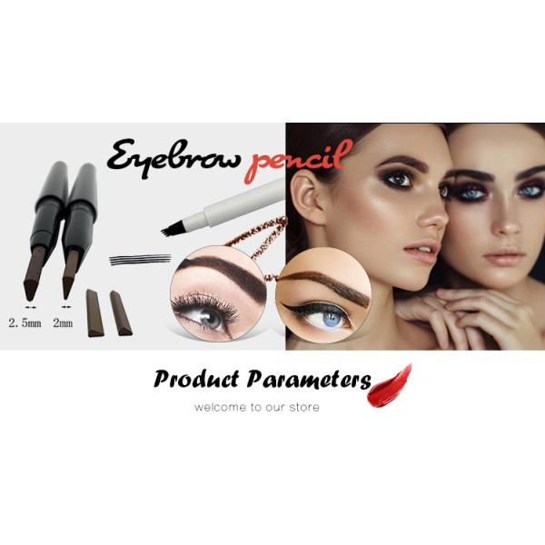 China Suppliers Custom Logo Own Brand Makeup double headed eyebrow pencil miner Thin Eye Brow Pencils
