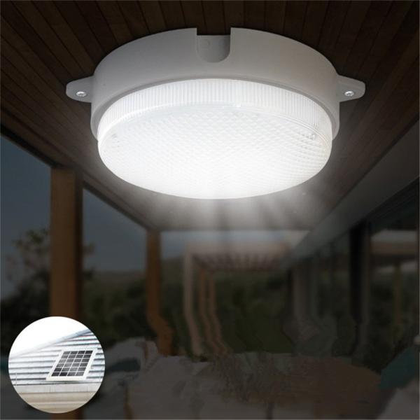 White Outdoor Solar LED Ceiling Light 6W 10W Long Working Time For Garden