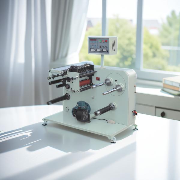 120m/Min Label Slitter Rewinder Narrow Paper Slitting Machine Min.Slitting Width 16mm turret rewind 1/1.5/40mm air shaft