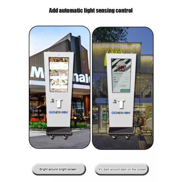 32 Inch Outdoor Floor Stand Self Order Kiosk With NFC QR Code Scanner