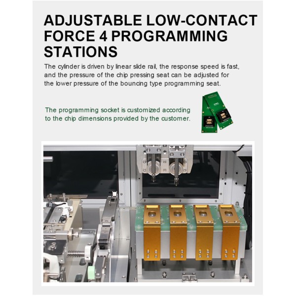 KA42-2000 High Speed Automatic Tape IC Programming Machine Tape To Tape SMD Chip Burner Auto IC Burning Equipment For Electronics Production Line