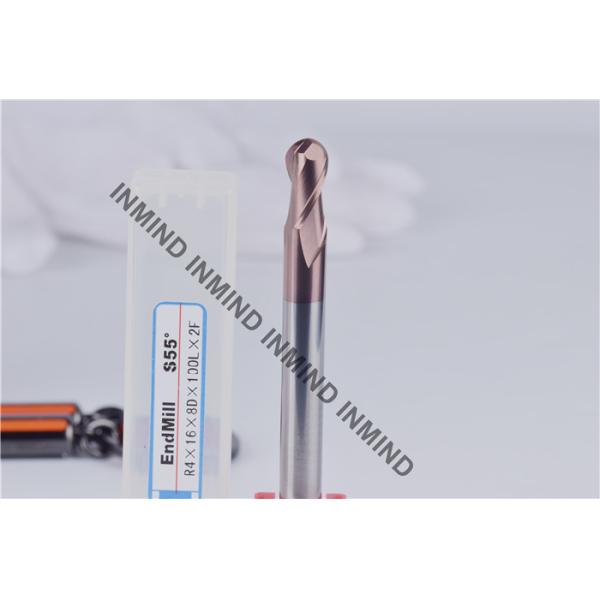Milling Machine Tools Ball Nose Long End Mill Bits With TiSiN Coating Surface