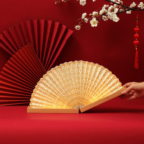 Beechwood Dimmable Folding Paper Lamp Battery Powered Handcrafted light