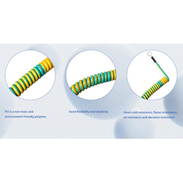 Copper Conductor Spring Cable with 300-600V Rated Voltage and Customizable Insulation Materials