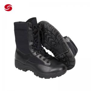 Buy cheap Black Tactical Military Combat Shoes Army Combat Boots Solider Leather Boots product