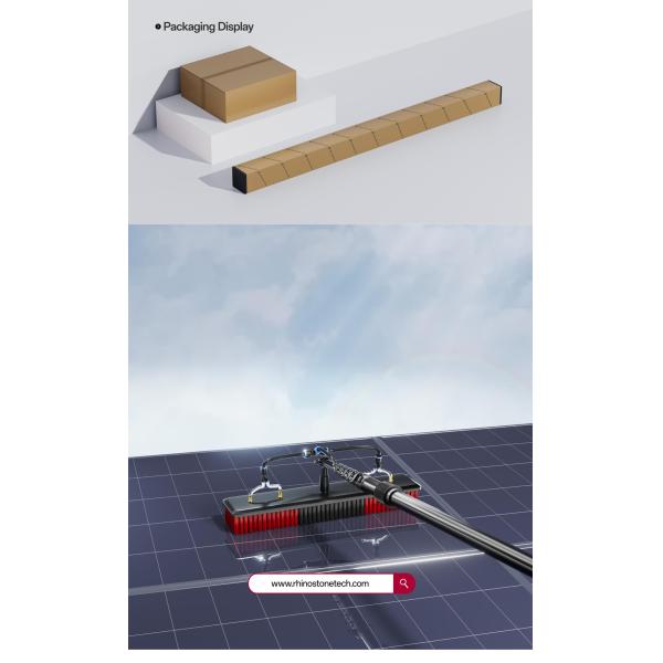 Lightweight Smart Water Fed Extension Pole Glass Window Solar Cleaning Brush