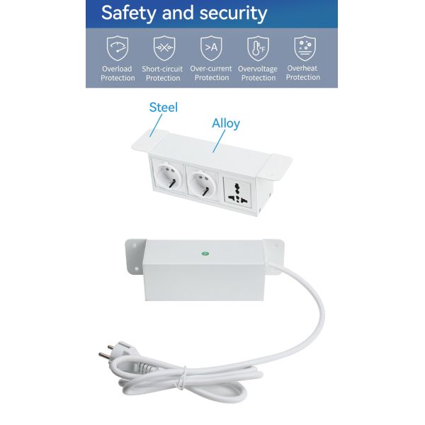 ROHS Under Desk Mounted Surge Protector Power Extension OEM