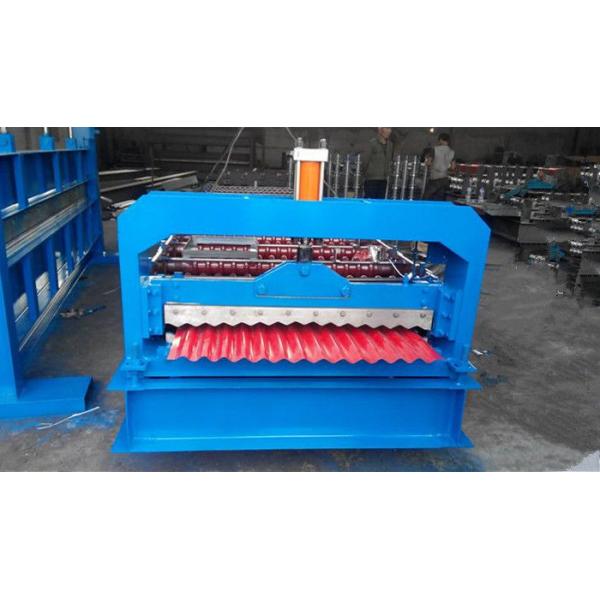 Intelligent Blue Color Wall Panel Roll Forming Machine With PLC Control System