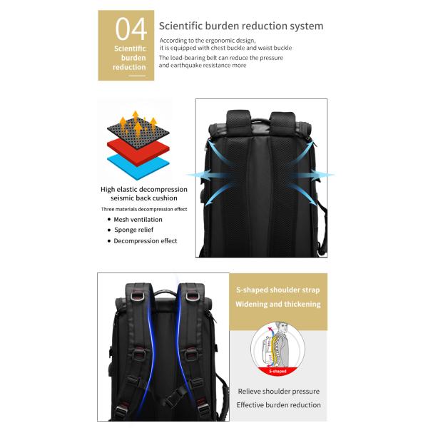 Stylish 70L Big Waterproof Tactical Backpack Camping Travel Backpack For Men