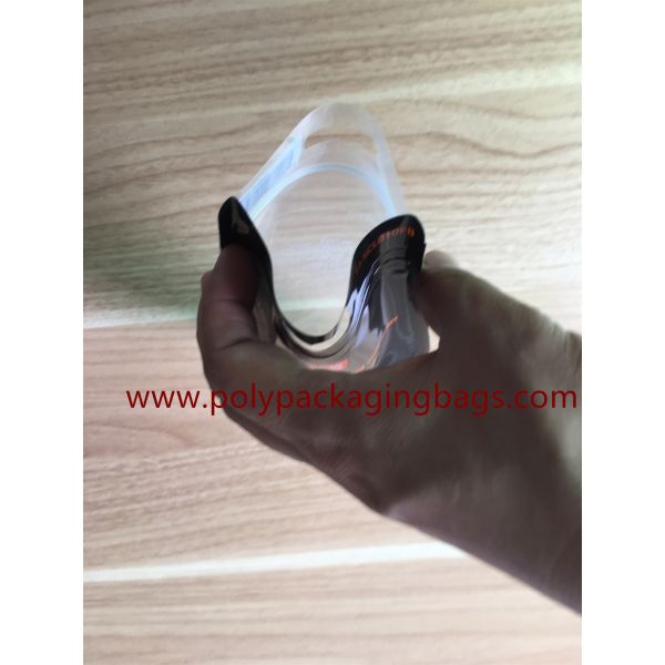 Dustproof Plastic Zipper Pouch For Iphone Earphone Charger Cable With Hand Hole