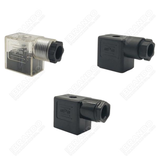DIN43650B IP65 MPM Solenoid Coil Connector With LED DIN 43650 Form B