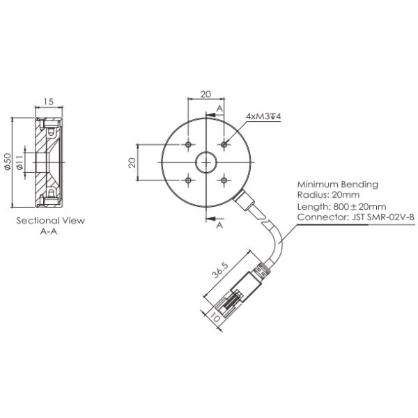 Single Channel 24V 50mm Diameter Diffuse Ring Light For Machine Vision