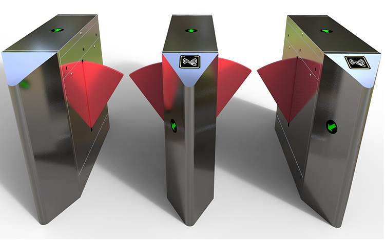 Office Building Turnstiles Access Control , IP66 Safety Flap Barrier Access Control System