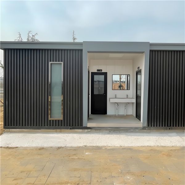 Mobile Modular Portable Toilet Container with Robust Steel Components