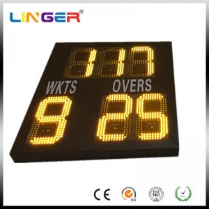 Buy cheap Small Electronic Cricket Scoreboard For Inside , Simple Type In Yellow Color product