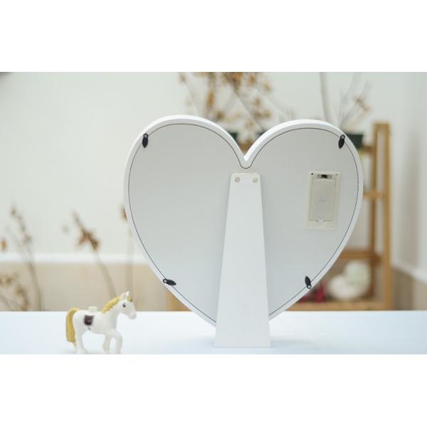 Heart Shape Baby First 12 Months Photo Frame Wooden White With Lights