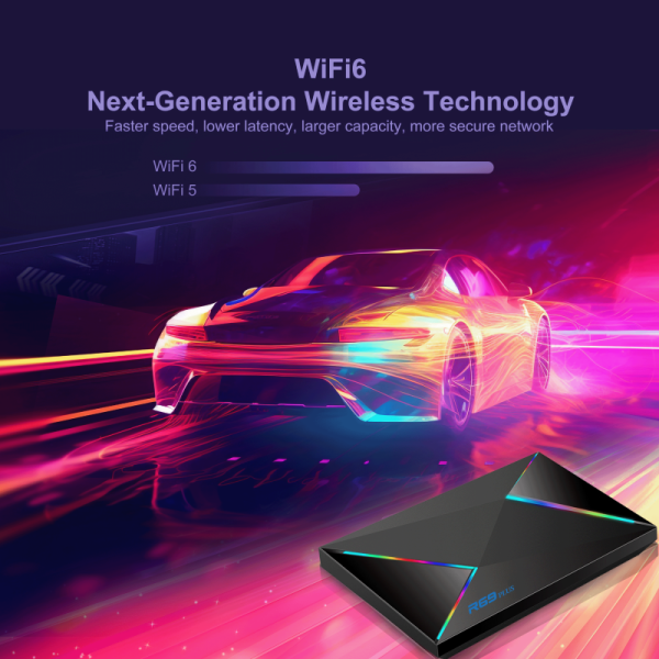 Android 14.0 TV Box 2025 R69 Plus, Allwinner H728 Octa-core 8K HDR10+ TV Box, 4GB RAM 64GB ROM, Support WiFi 6, BT 5.0, Gigabit Ethernet Media Player