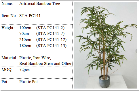 CE Artificial Decorative Trees , Artificial Bamboo Tree Lush Vibrant Leaves Real Bamboo Stems