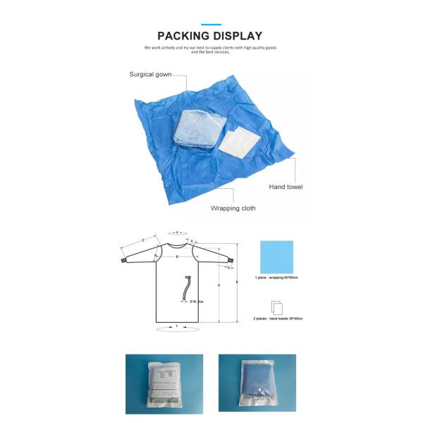HIGH QUALITY SMMS SURGICAL GOWN NON WOVEN DISPOSABLE SURGERY GOWN, MEDICAL SMS SURGICAL GOWN 3