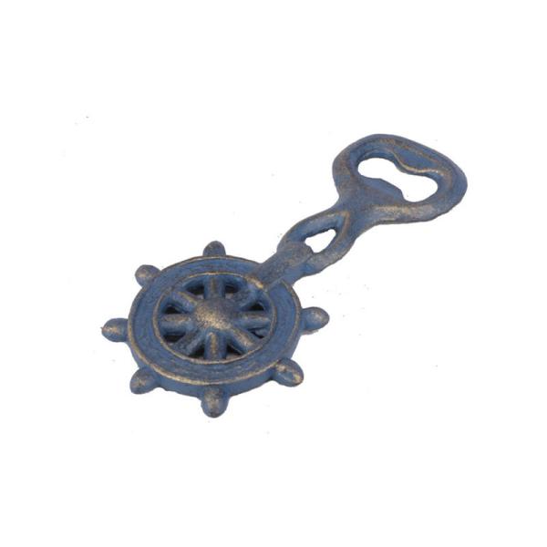 Cool Innovative best selling promotion gift die cast iron classic folk art rudder shape beer bottle opener
