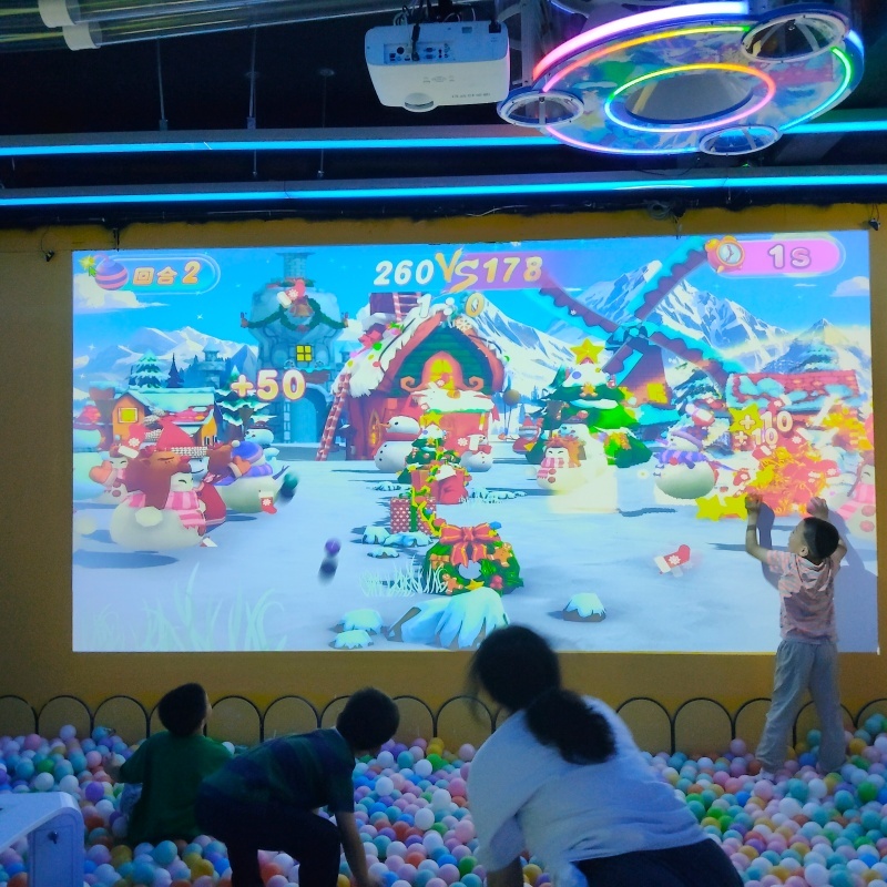 Long-time Operation Digital Ball Throw Wall Projection for Kids Entertainment Zone