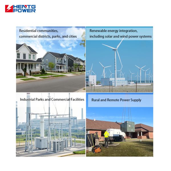 Three phase pad mounted transformer in operational environment
