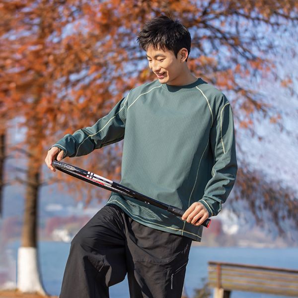 Loose Round Neck Sun Protection Sweatshirt, Antibacterial Quick Dry Breathable Running Top