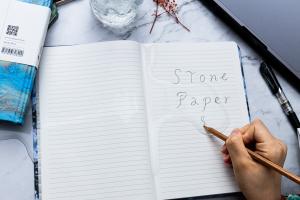 China Tear Resistant Stone Paper Notebook REACH ROHS FDA Certificated on sale
