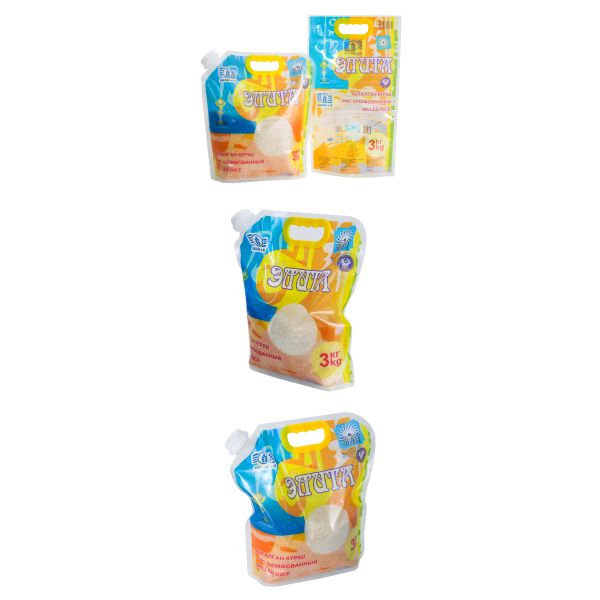 Custom Rice Packaging Spout Pouch Resealable Plastic Pouch Printed Rice Bag with Handle Rice Bags