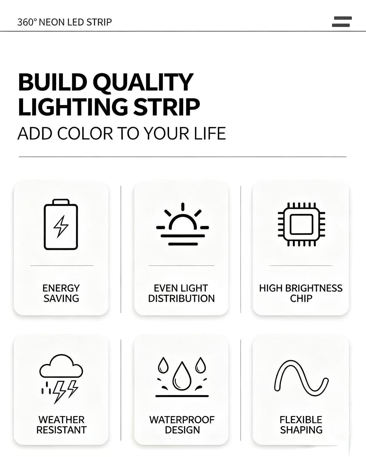 Flexible 360 Degree Neon Flex Lighting Strip Ideal for Architectural Signage and Outdoor Decoration Applications