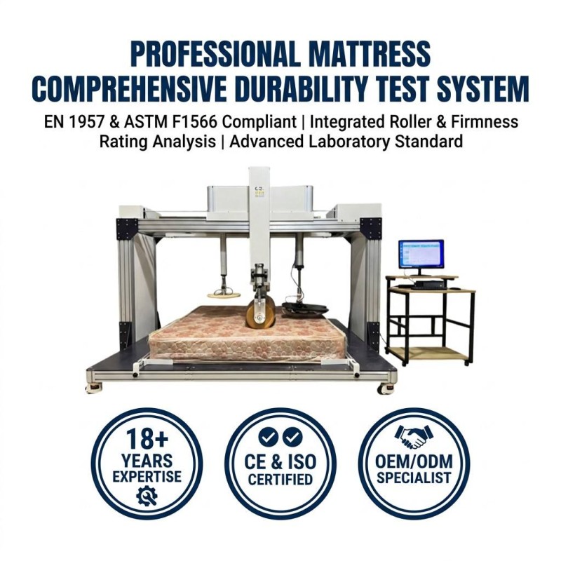 Industrial Mattress Integrated Testing Machine Mattress Hardness and Roller Endurance Tester for Lab