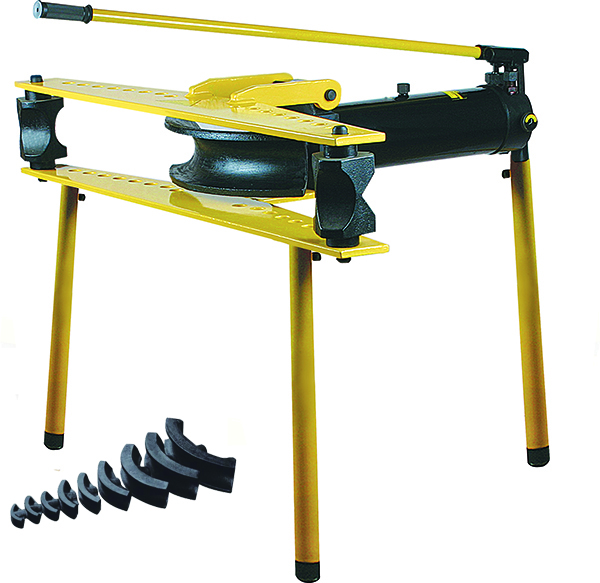 Manual Hydraulic Pipe Bending Machine With Tri Stand , Hydraulic Pipe Bender