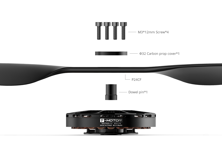 T-MOTOR Antigravity MN7005 KV115/230: 7kg Thrust, Ultralight Efficient Brushless Motor For Multi-Rotor Fixed Wing