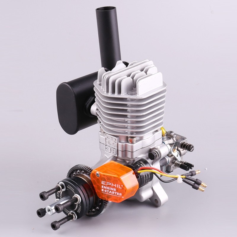 X-38CC-S PRO Model Single Cylinder Two-Stroke Side Exhaust Electric Start Fixed Wing Airplane Metal Gasoline Drone Accessories