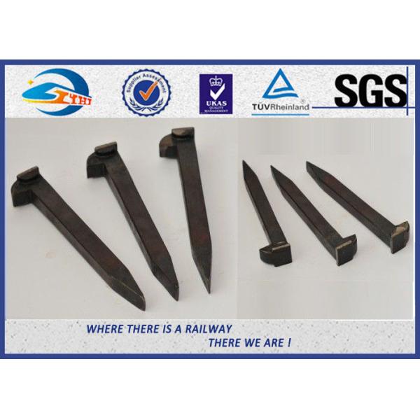 Low Carbon Steel Black Oxide Track Spike Fastening Wooden Sleeper Ss-EN10025