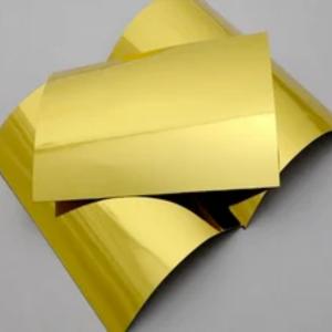 China ODM Golden Metallized Board Paper Packaging Board For Box Packaging on sale