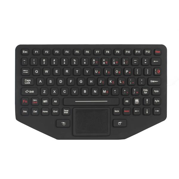 Rubber Waterproof Rugged Silicone Keyboard With Touchpad IP65 Dynamic