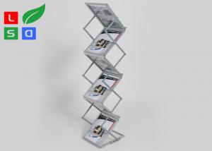 Buy cheap 210x297mm A4 Foldable Brochure Stand Freestanding Brochure Holder product