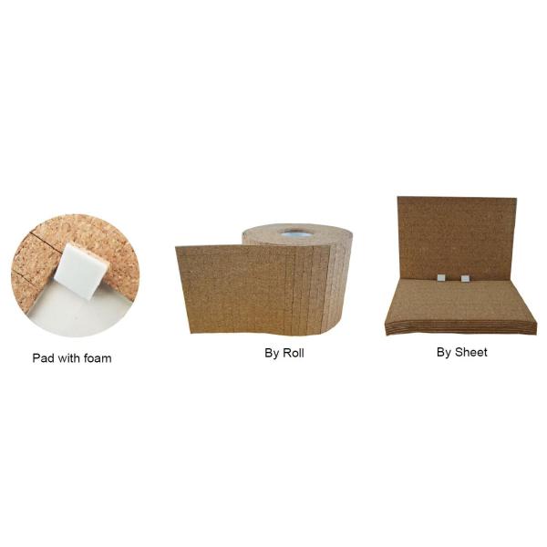 Adhesive Shipping Cork Pads Glass 15x15mm or Customized size On Sale