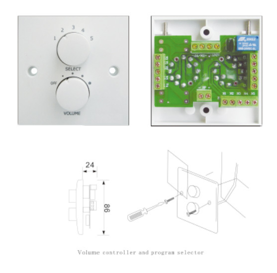 AT-560R Mono Stereo Volume Controller 60w with Relay PC Material