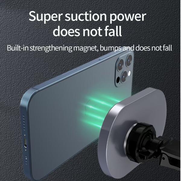 Iphone 3 In 1 Magnetic Wireless Charger ABS 5W 7.5W 10W 15W Air Vent Holder