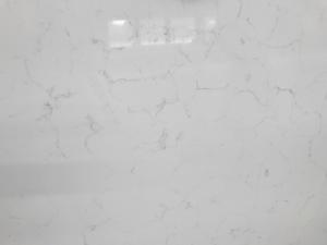 China Marble Like Vein Engineering Bianco Carrara Countertop , Hard White Quartz Worktop on sale