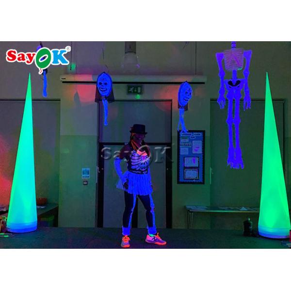 Attractive Inflatable Lighting Decoration / Blow Up Cone For Christmas